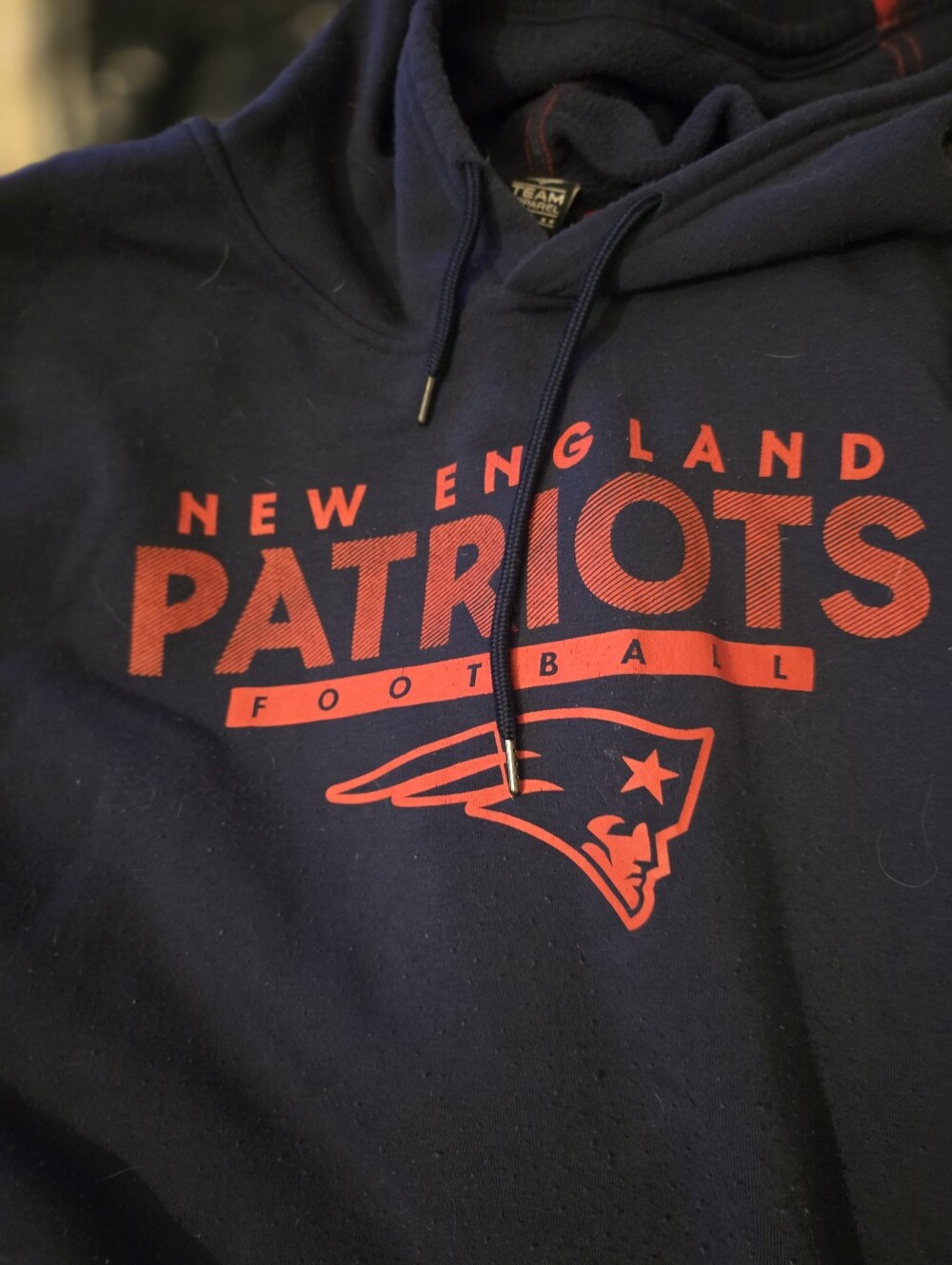 NFL Team Apparel Navy and Red Hoodie - XL